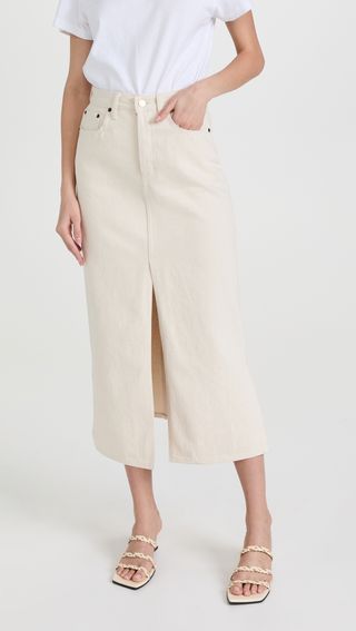 Panama Jean Skirt in Bone