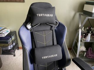 Vertagear Sl5000 Gaming Chair Lifestyle With Lumbar Support And Neck Support