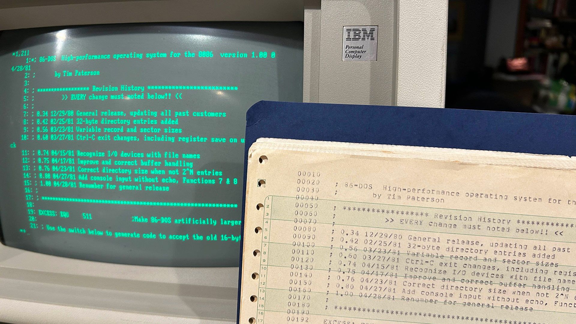 Long-Lost 86-DOS 1.00 Source Code, Rescued From Garage, Released by Microsoft
