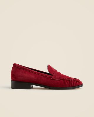 Maison Ruched Loafers in Suede