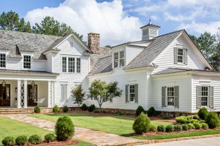 large house with white exterior paint