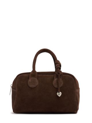 Marge Sherwood Bowling soft suede top handle bag on LUISAVIAROMA