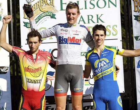 In Rochester it was an all European podium (l-r): Ian Field (Hargroves Cycles), Nicolas Bazin (Big Mat-Auber 93), Tom Van Den Bosch (Team AA Drink-Leontien.nl)