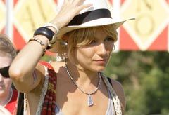 Sienna Miller at the 2010 Glastonbury Festival