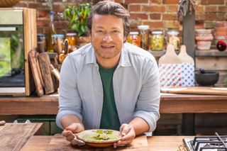 Jamie Oliver with a tasty dish in his new C4 series.