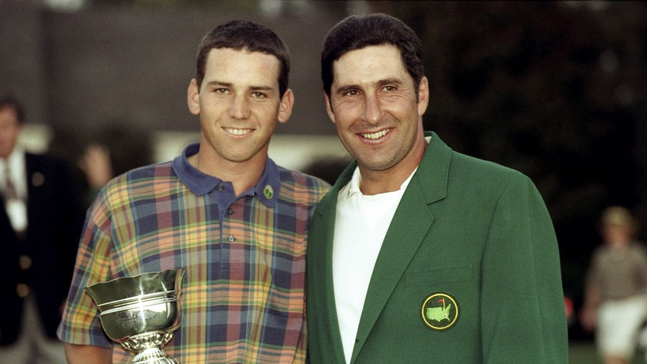 Sergio Garcia and Jose Maria Olazabal at the 1999 Masters