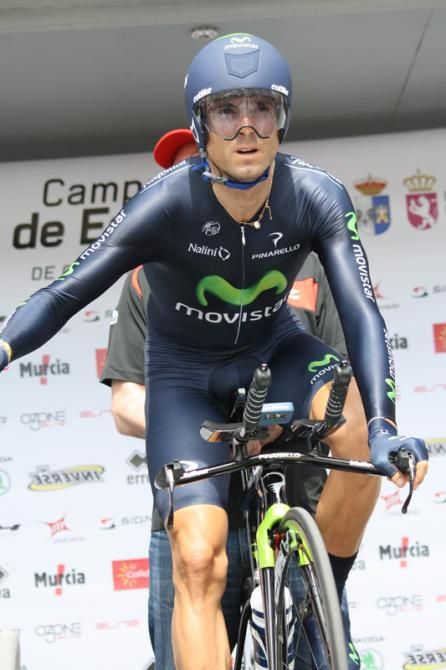 Alejandro Valverde (Movistar) in the start house for the Spanish time trial championship