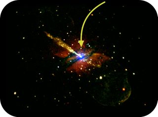 A low-mass black hole in a binary system was found in the distant galaxy Centaurus A.