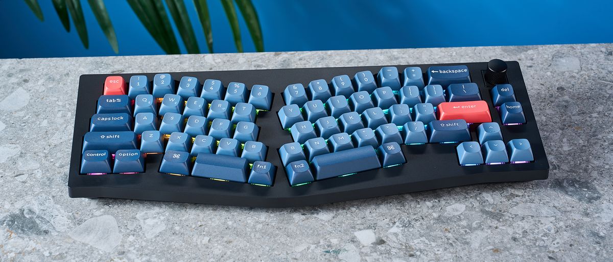 Photograph of the Keychron V8 Max ergonomic keyboard