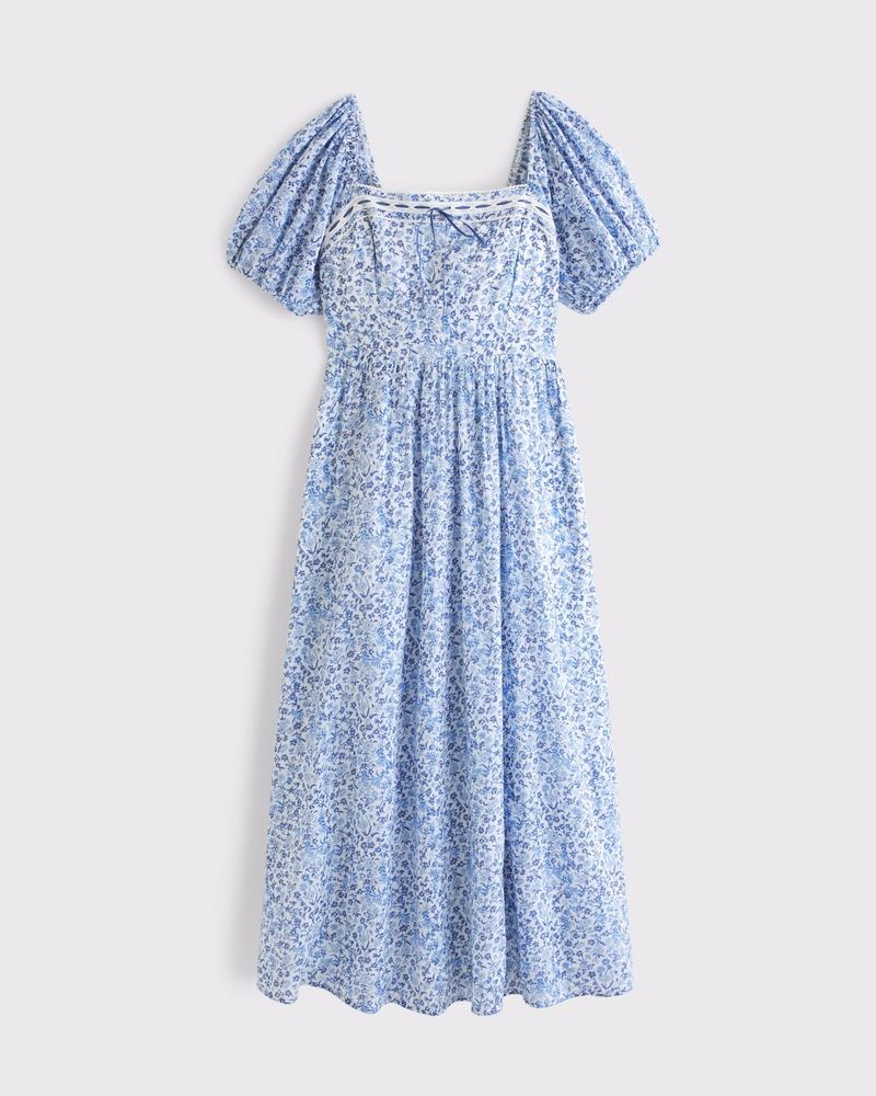 A&amp;amp;f Emerson Puff Sleeve Midi Dress