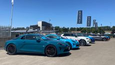 Alpine A110 and the rest of Alpine range at Le Mans 