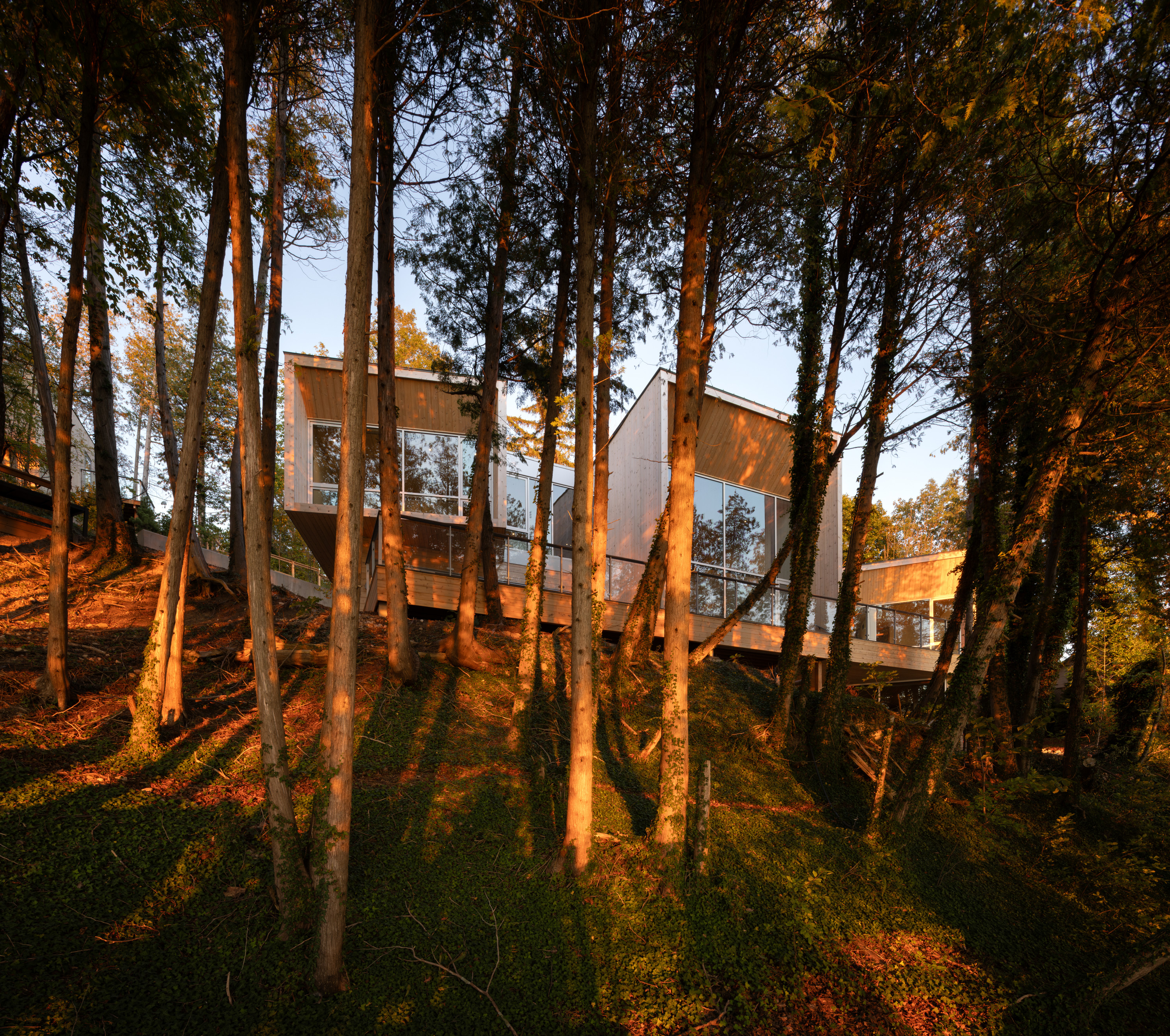 The lakeside facade of Cedar's Kin