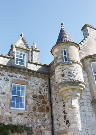 exterior of castle turrett