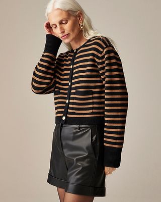 Relaxed Emilie Sweater Lady Jacket in Stripe