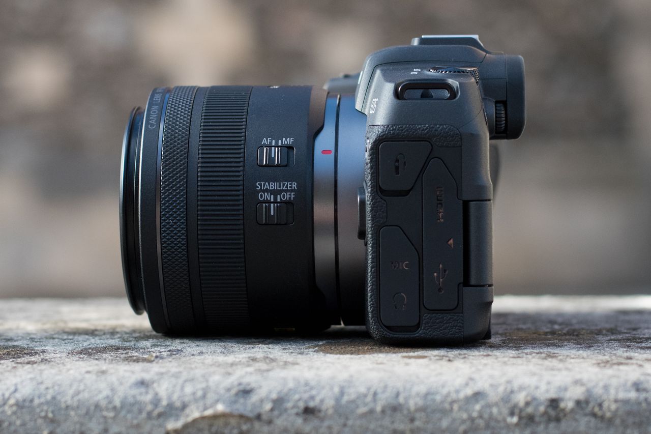 Canon EOS RP on a concrete surface