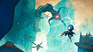 Illustrated watercolour art for the indie game MIO: Memories in Orbit