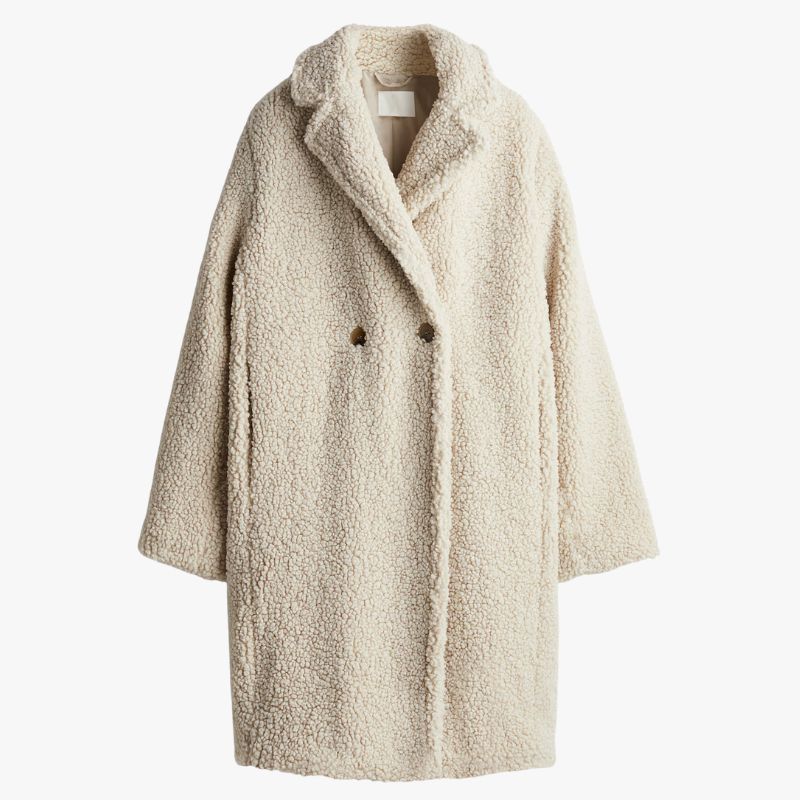 H&amp;amp;M pile coat cut out