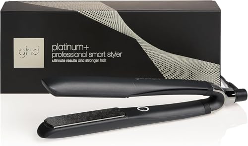 Ghd Platinum+ Hair Straightener, a Smarter Hair Straightening and Curling Tool for Stronger Hair and Colour Protection, on All Hair Types, Lengths and Textures, Universal Voltage, Au Plug - Black