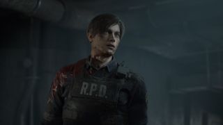 Leon Kennedy looks on in Resident Evil 2 remake on Nintendo Switch 2