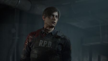Leon Kennedy looks on in Resident Evil 2 remake on Nintendo Switch 2