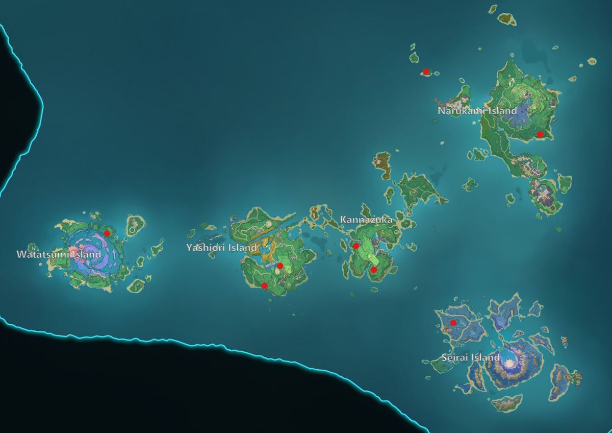 Genshin Impact map: Inazuma first look | PC Gamer