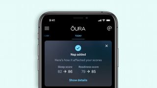 Screengrab showing Oura Ring interface