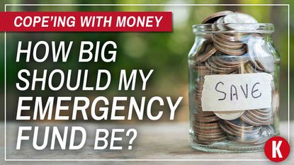 A jar of coins with the headline How Big Should My Emergency Fund Be?