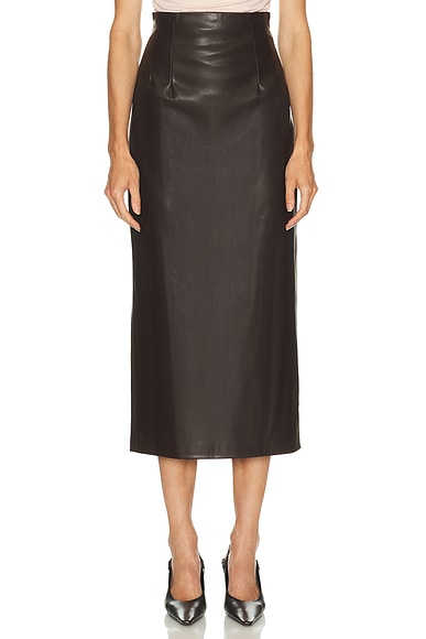 Leather High Waisted Curve Skirt