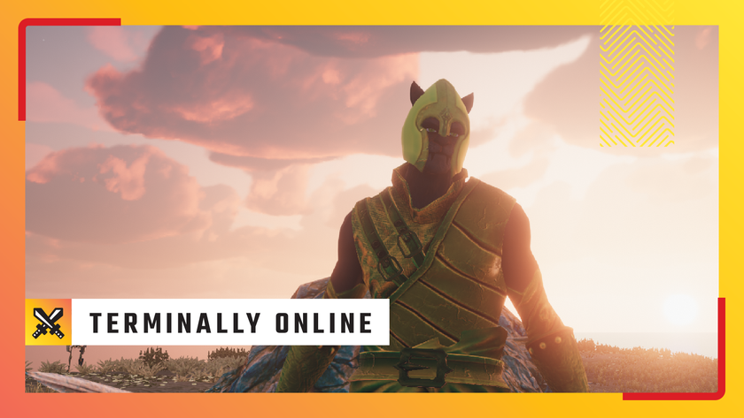 A rakshasa, a lion man from Project Gorgon, stands ready with his blade.