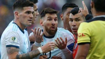 Argentina captain Lionel Messi and Chile’s Gary Medel were sent off in the Copa America third-place play-off