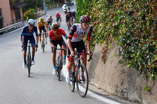 Eventual winner Tadej Pogačar goes on the attack during last year's Il Lombardia
