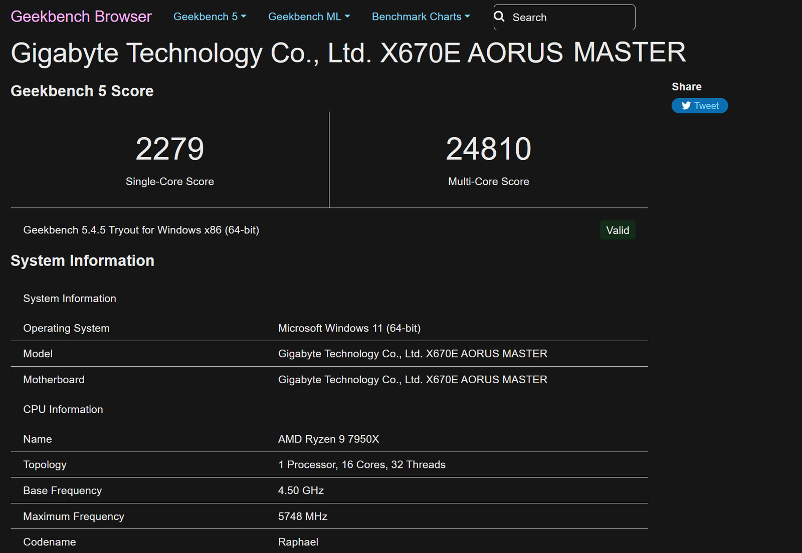 AMD Ryzen 9 7950X Progress Touted With Newest BIOS