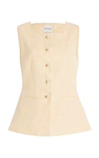 Rio Tailored Linen Vest