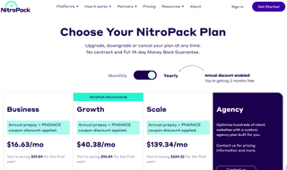 NitroPack pricing