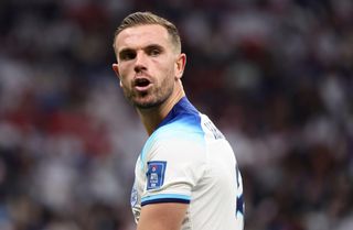 Jordan Henderson of England in action at the 2022 World Cup