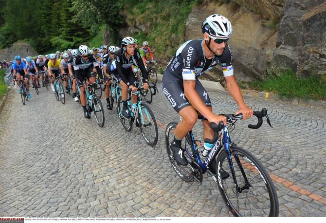 Tom Boonen (Omega Pharma-Quick Step) was on the front of the peloton for most of the day