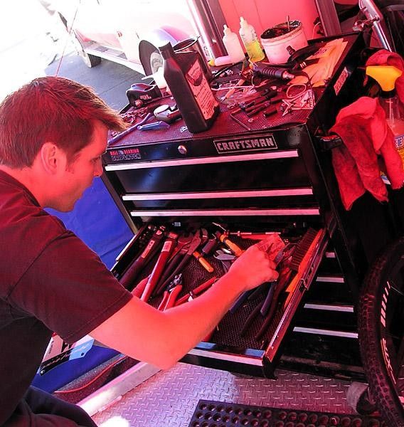 Mark Mattson of Kona prefers a large steel rolling chest