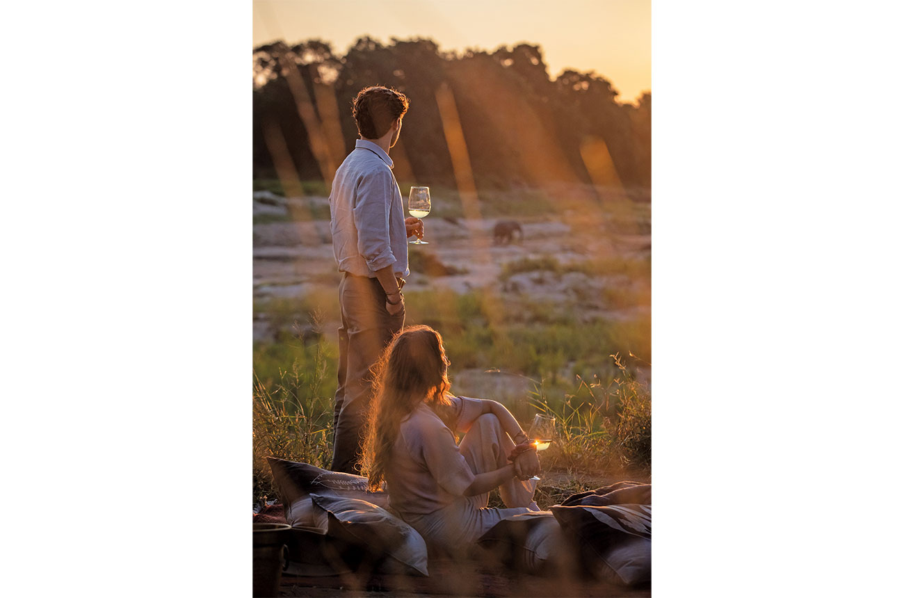 Two people on safari