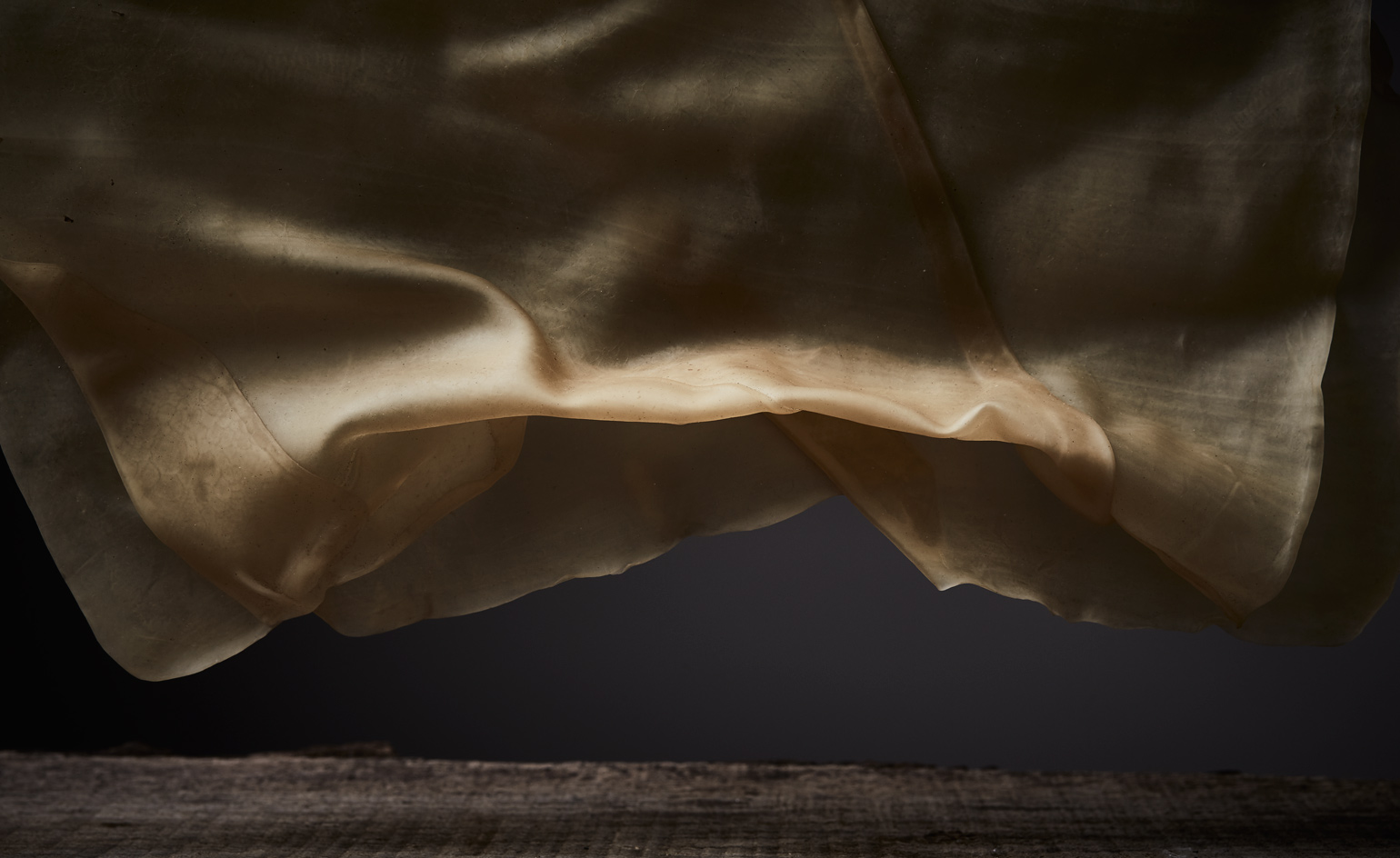 View of light coloured materials from the rainforest