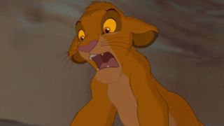 Simba screaming in The Lion King