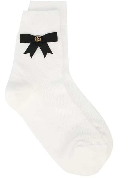 Gucci GG-Embellished Bow Socks