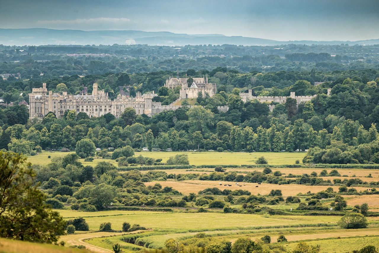 Arundel Castle, amid the South Downs and the Arun river meadows. ©Sarah Farnsworth for Country Life