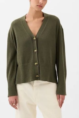 24/7 Split-Hem Linen-Blend Oversized Cardigan