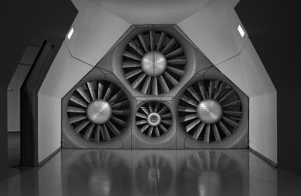 The fans that power the wind tunnel.
