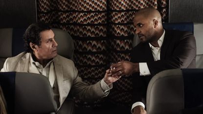 Ian McShane and Ricky Whittle in American Gods