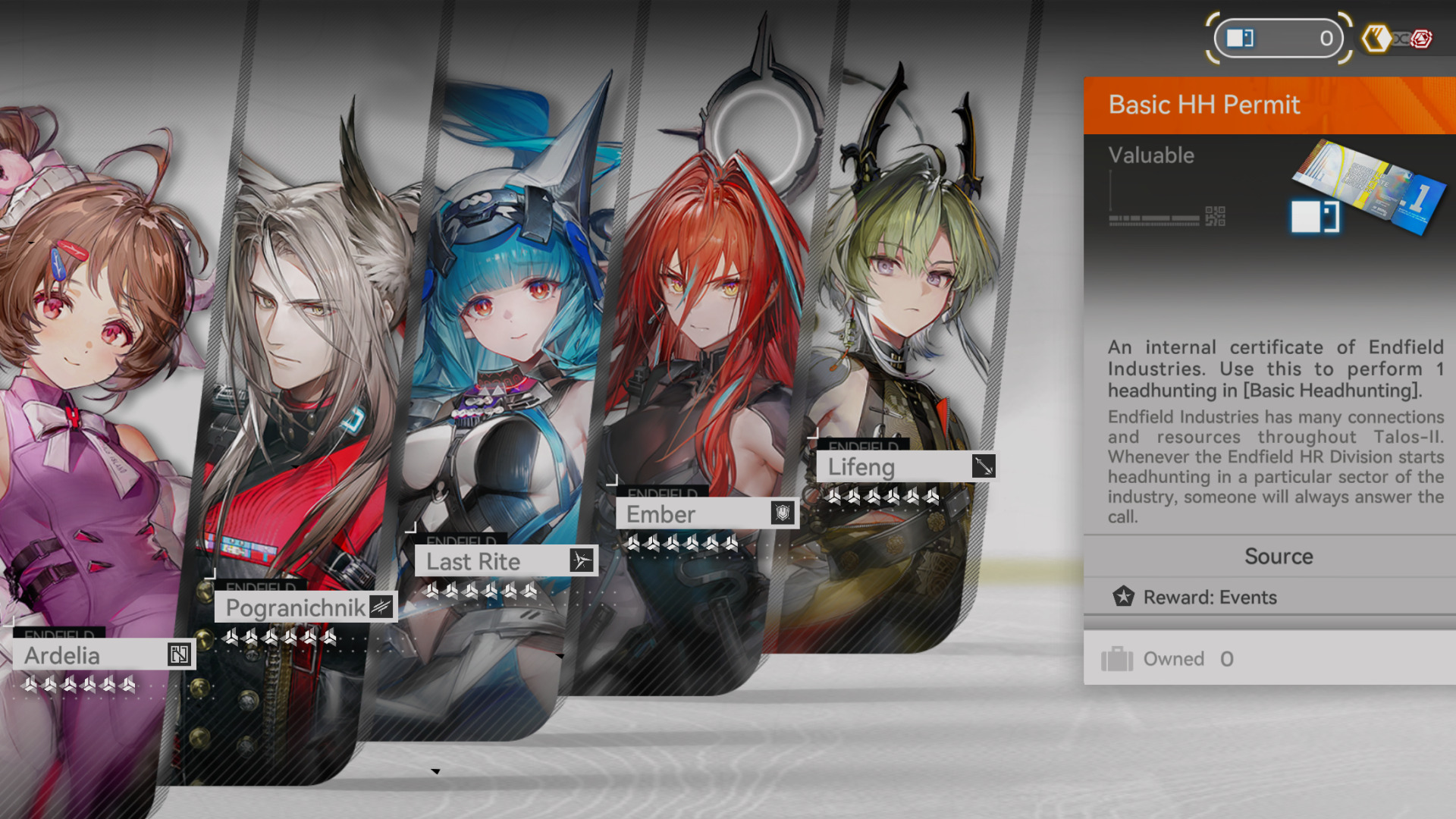 Arknights Endfield Headhunting Permits