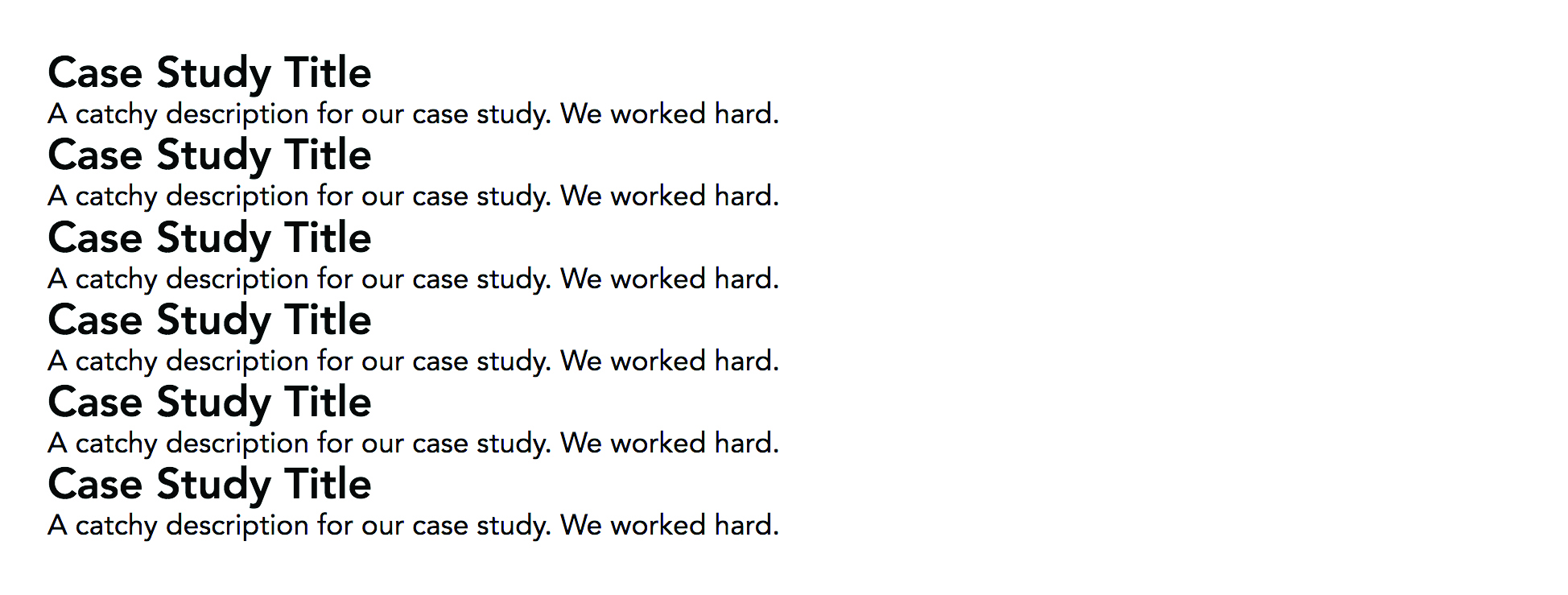 case study title with different styling