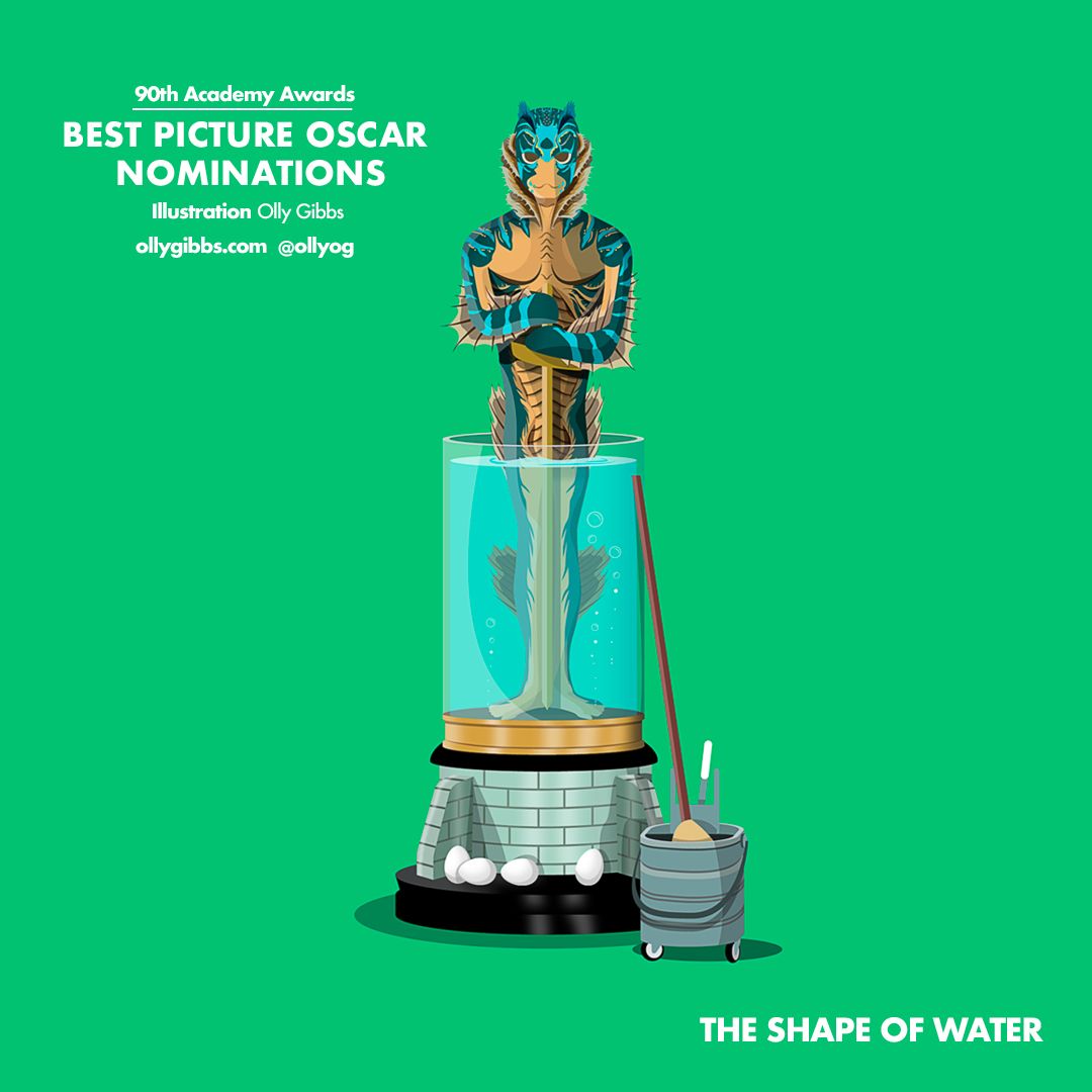 The Shape Of Water statue was Gibbs' favourite to create