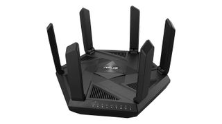 Asus RT-AXE7800 router from the front