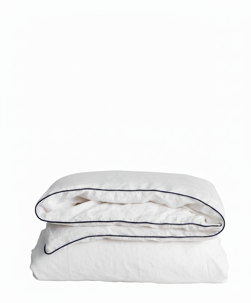 Cultiver Piped Linen Duvet Cover